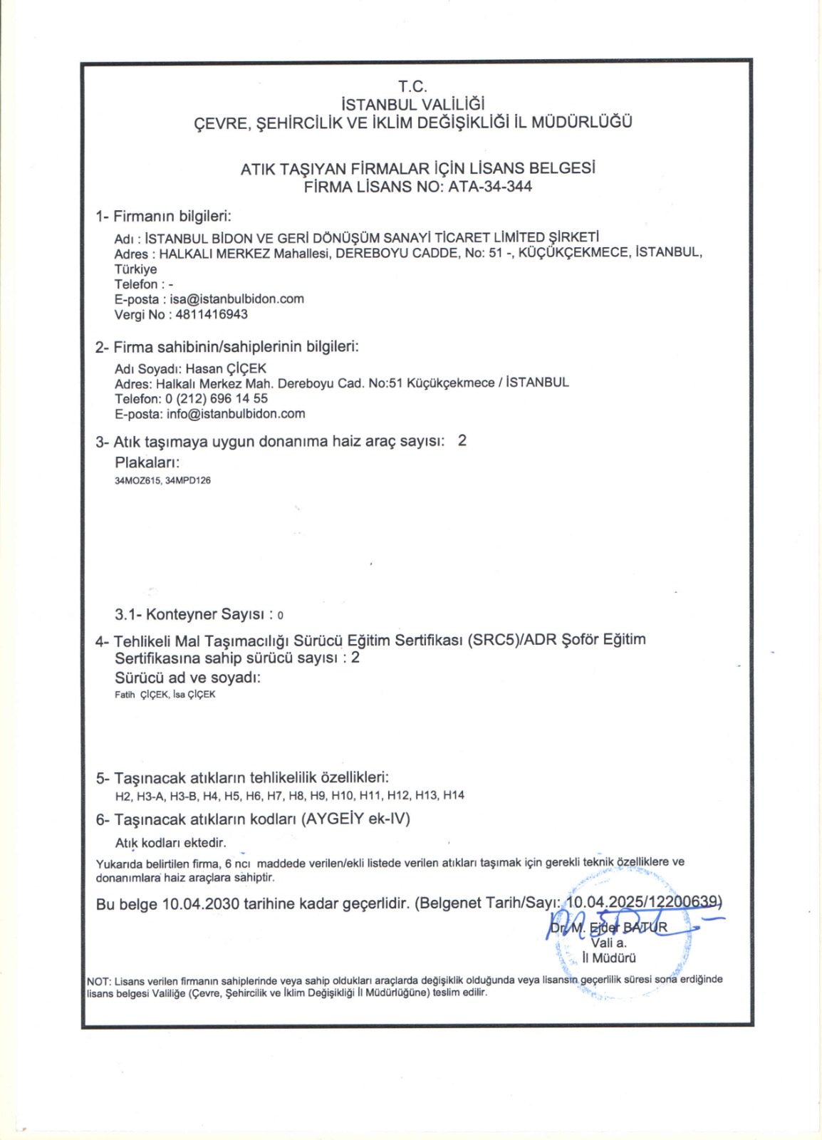 İstanbul Palet Ticareti Belgesi - Ahşap Plastik Palet Lisansı